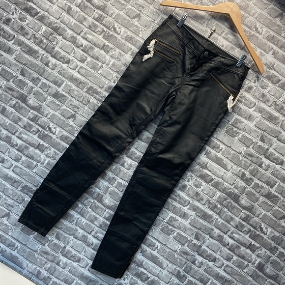 NWT Free People faux leather pants - Picture 2 of 9